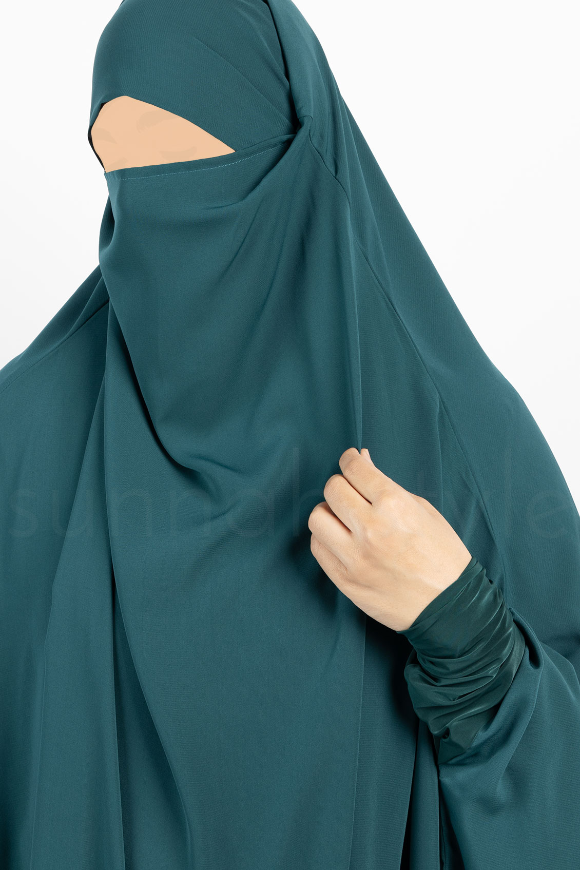 Sunnah Style Plain Jilbab Top Knee Length Teal